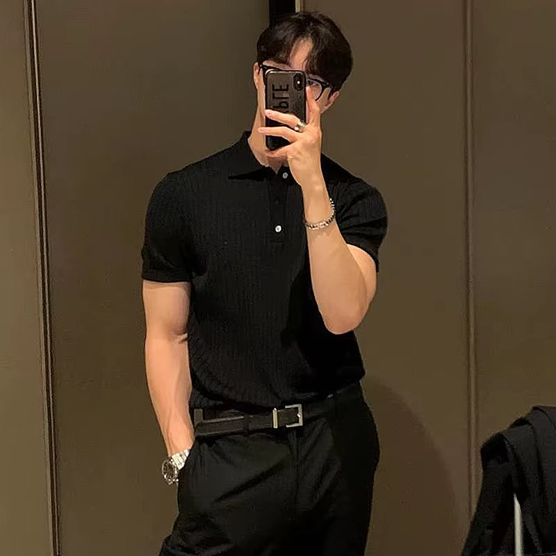 Luxury Striped Polo Shirt