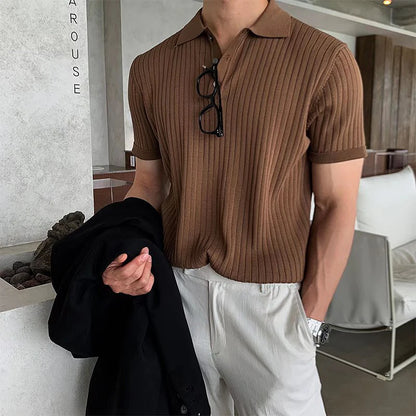 Luxury Striped Polo Shirt