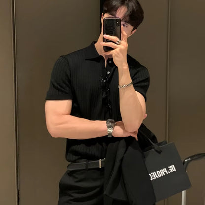 Luxury Striped Polo Shirt